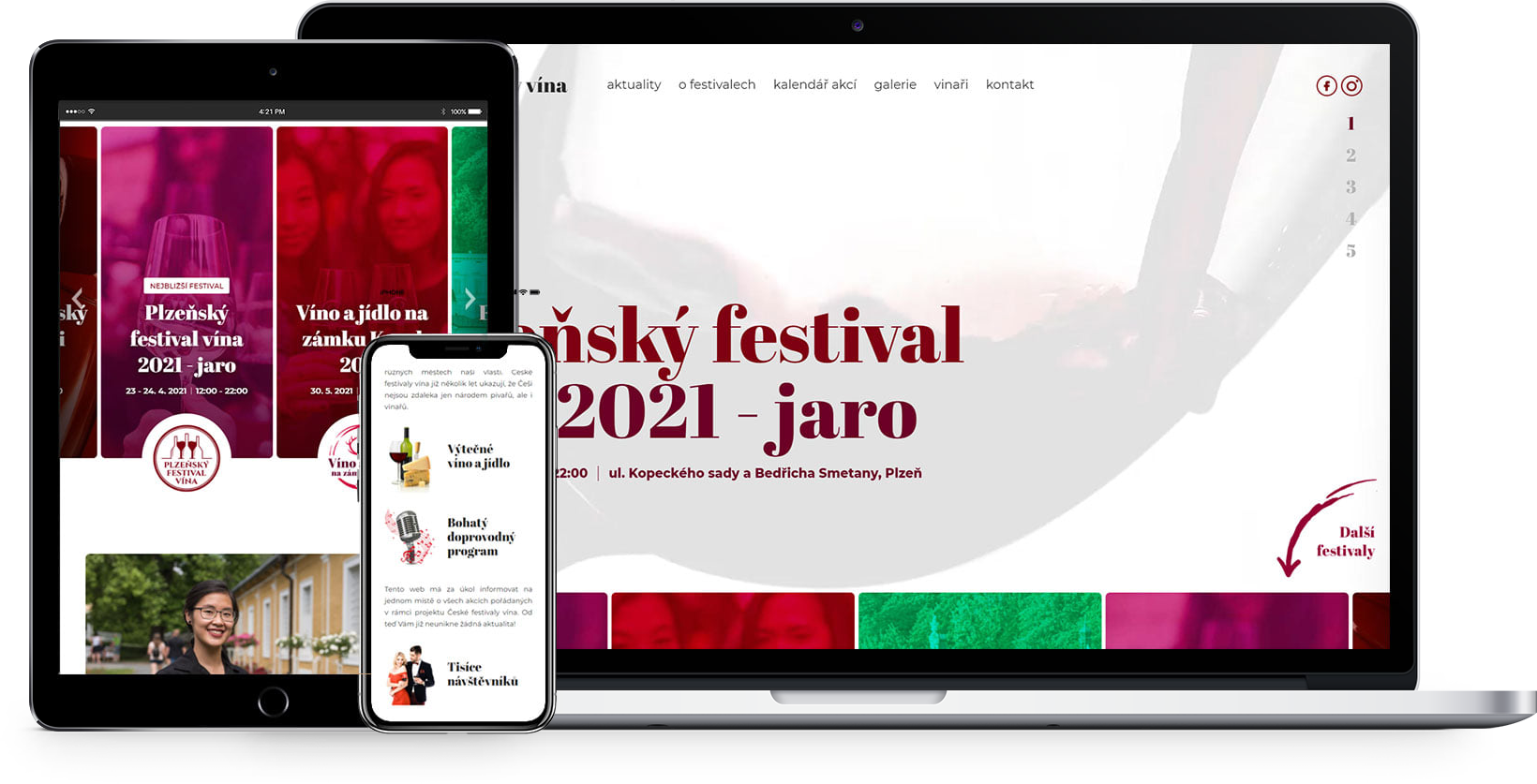 Tvorba webu www.festivalyvina.cz